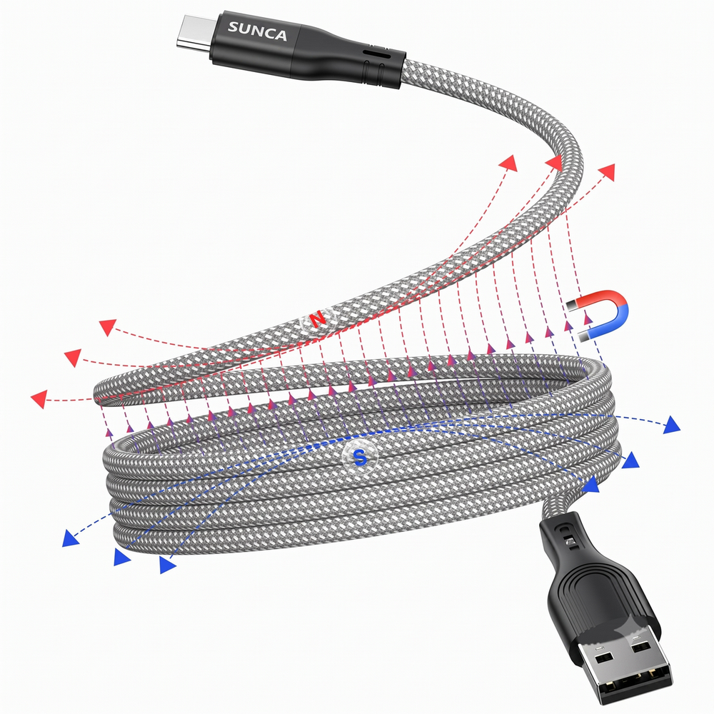 磁吸式/螺旋式 USB-C to USB-A 連接線