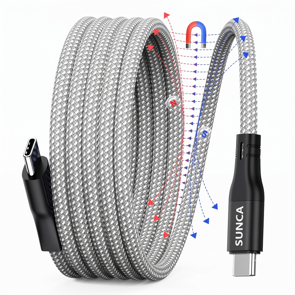 磁吸式/螺旋式 USB-C to USB-C 連接線
