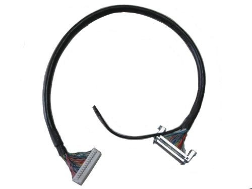 LVDS – FPC 轉 24 Pin HSG+圓盤端子 線材
