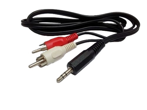 RCA 線材 – 音源 3.5mm 公頭 轉 2 x RCA 公頭
