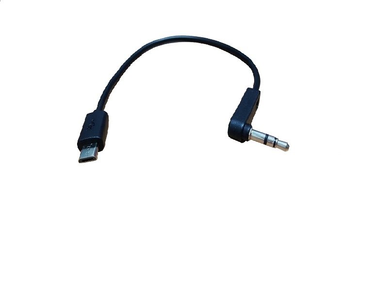 音源線 – 3.5mm 90度接頭 轉 Micro USB